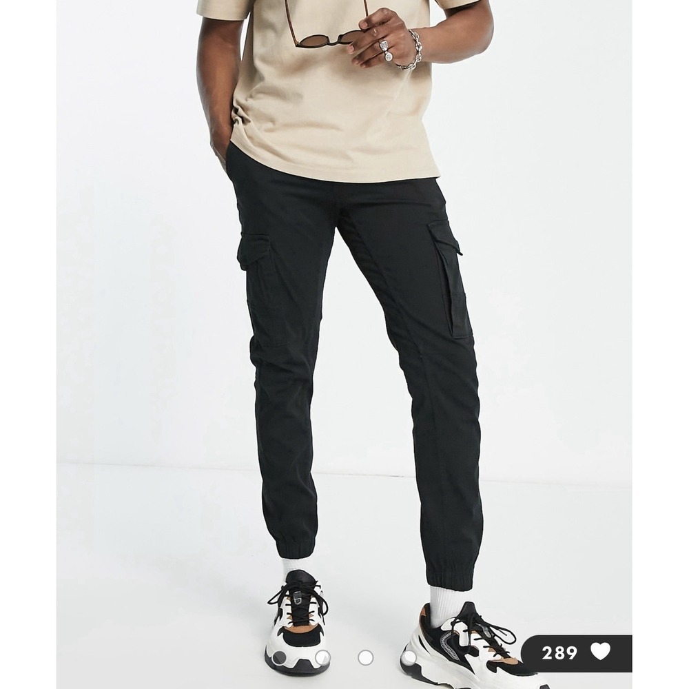 Jack & Jones Mens Intelligence Cargo Trousers‎ Size 29x32 Tapered Pants Preppy